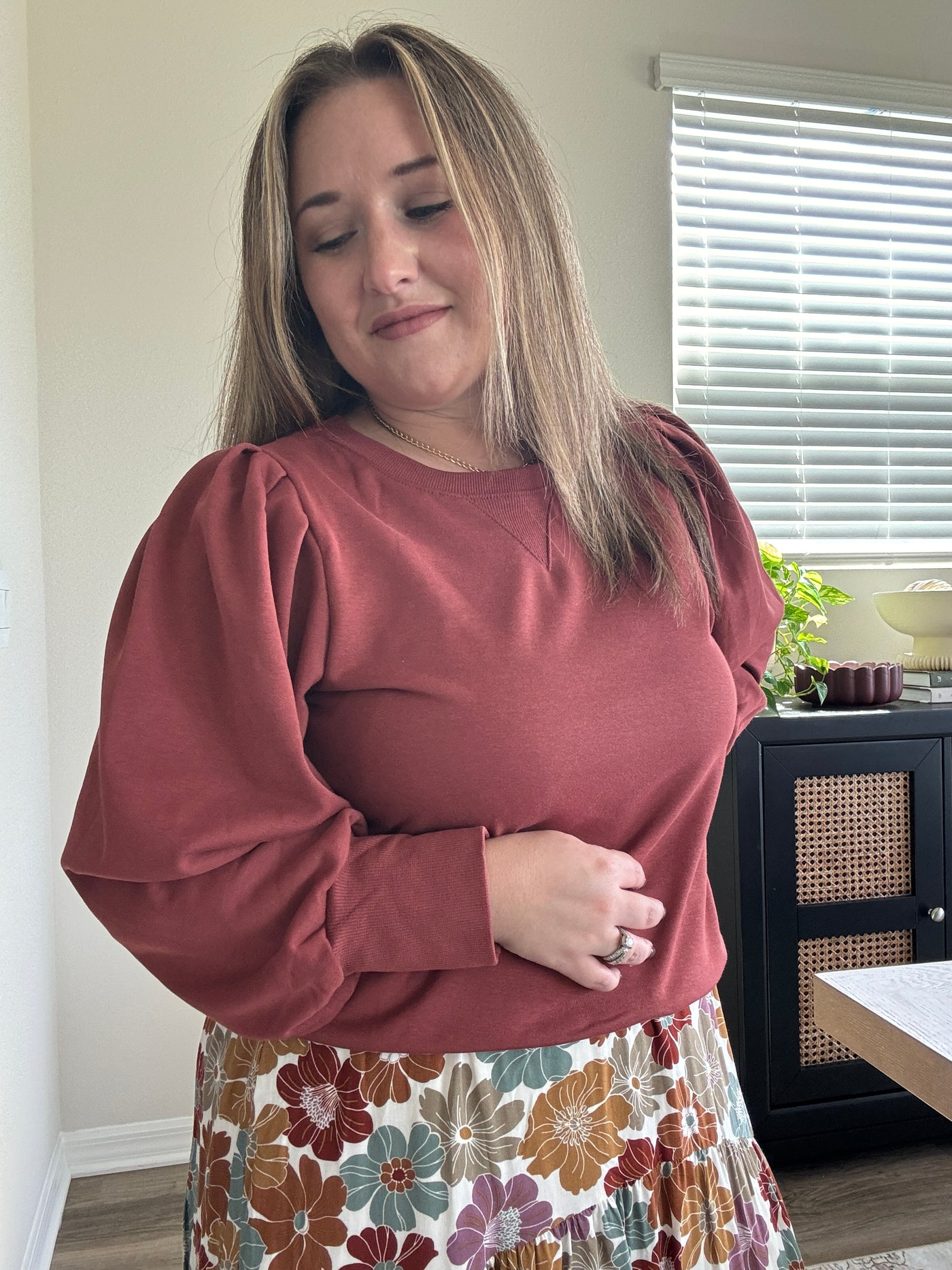 Pippa Cuff Pleated Sweatshirt