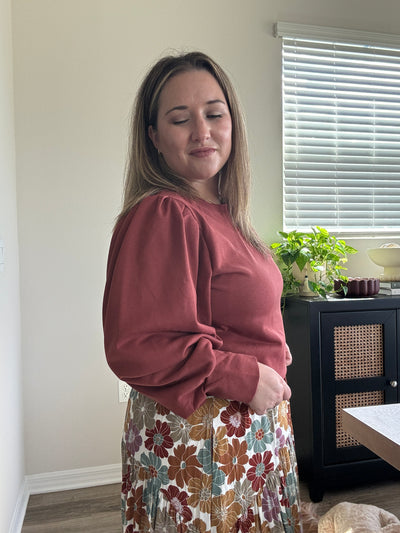 Pippa Cuff Pleated Sweatshirt