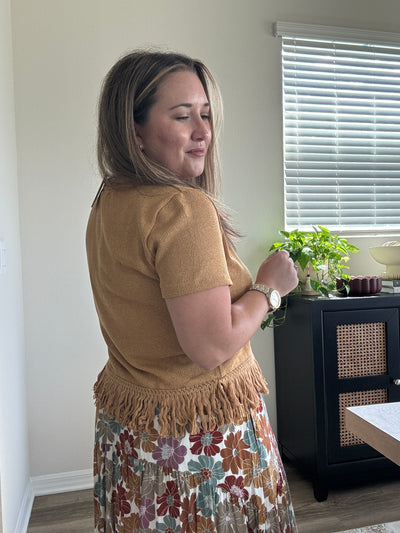 Lindsay Fringed Knit Top