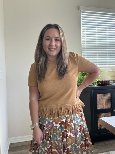 Lindsay Fringed Knit Top