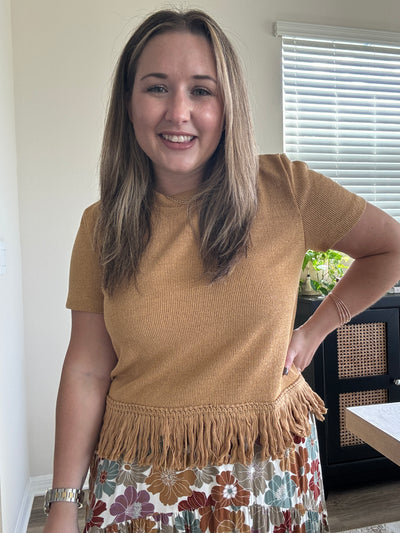 Lindsay Fringed Knit Top