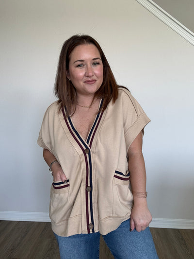 Nicole Oversized Button Down Vest