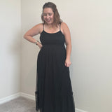 Kait Tulle Midi Dress | Black