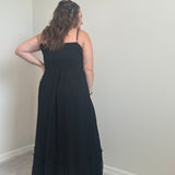 Kait Tulle Midi Dress | Black