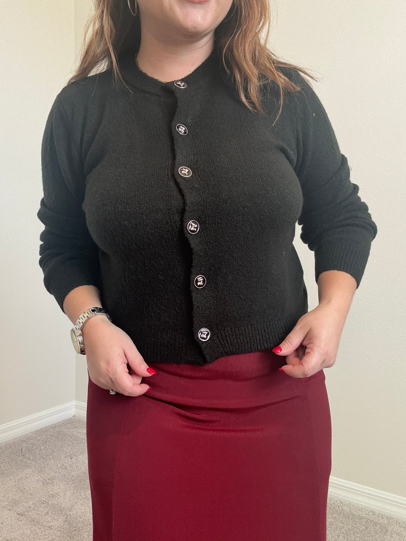 Ollie Bow Button Cardigan