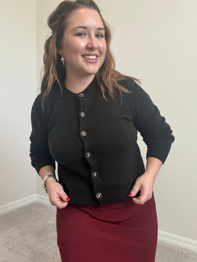 Ollie Bow Button Cardigan