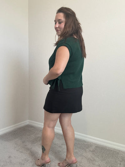 Heather Cable Knit Sweater Vest