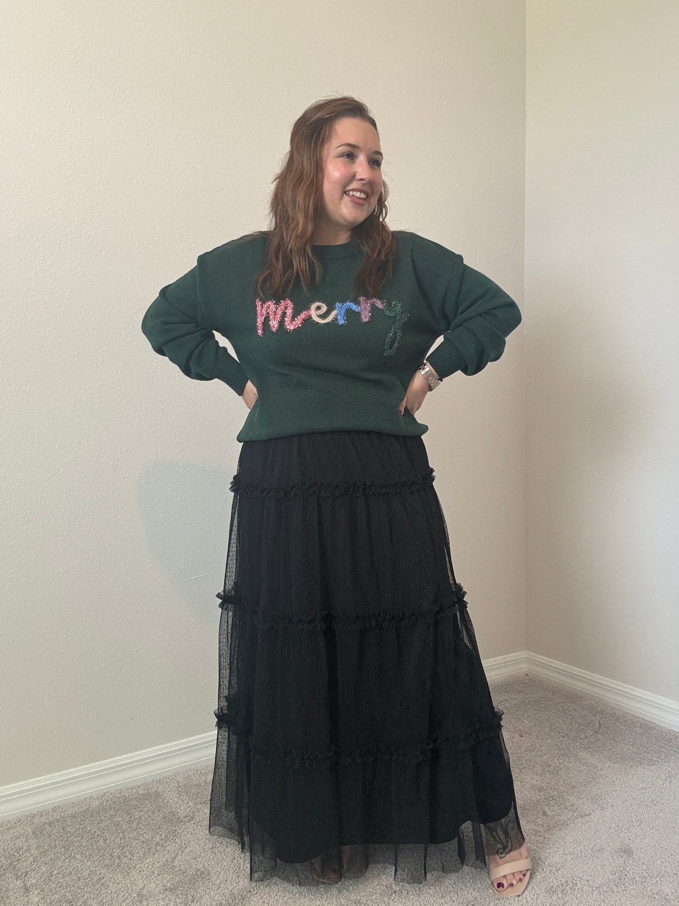 Merry Tinsel Graphic Sweater