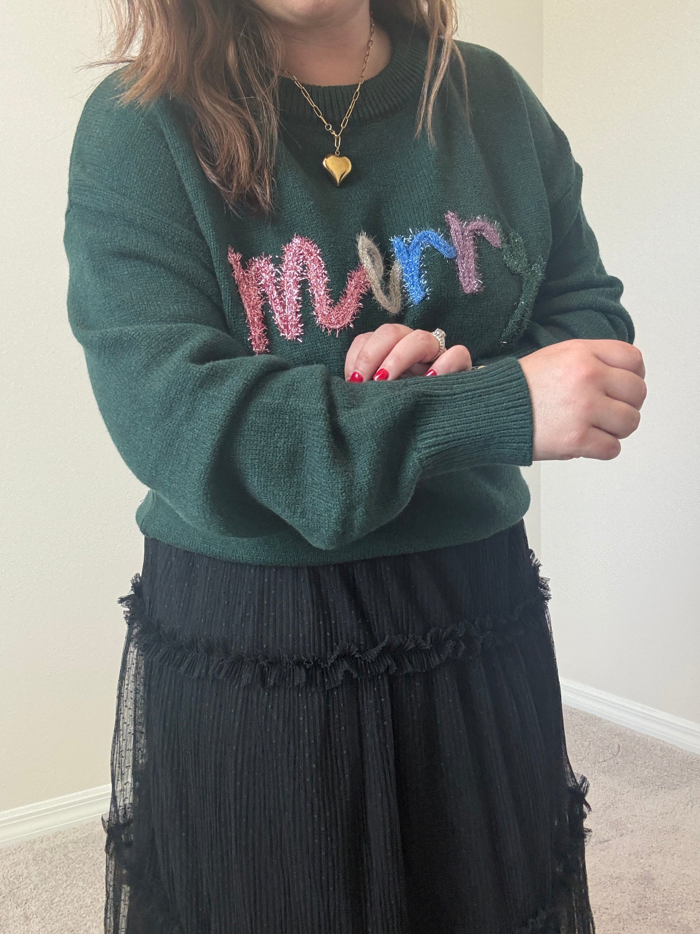 Merry Tinsel Graphic Sweater