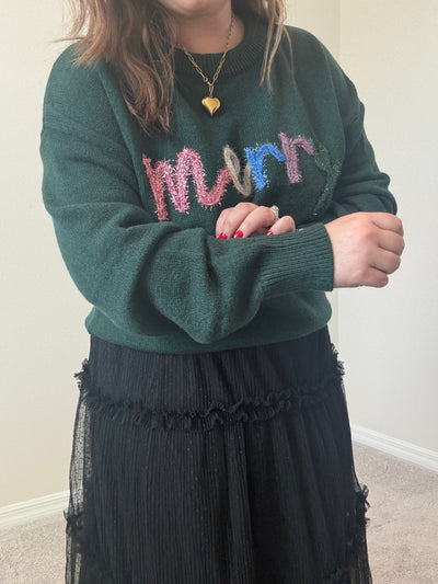 Merry Tinsel Graphic Sweater