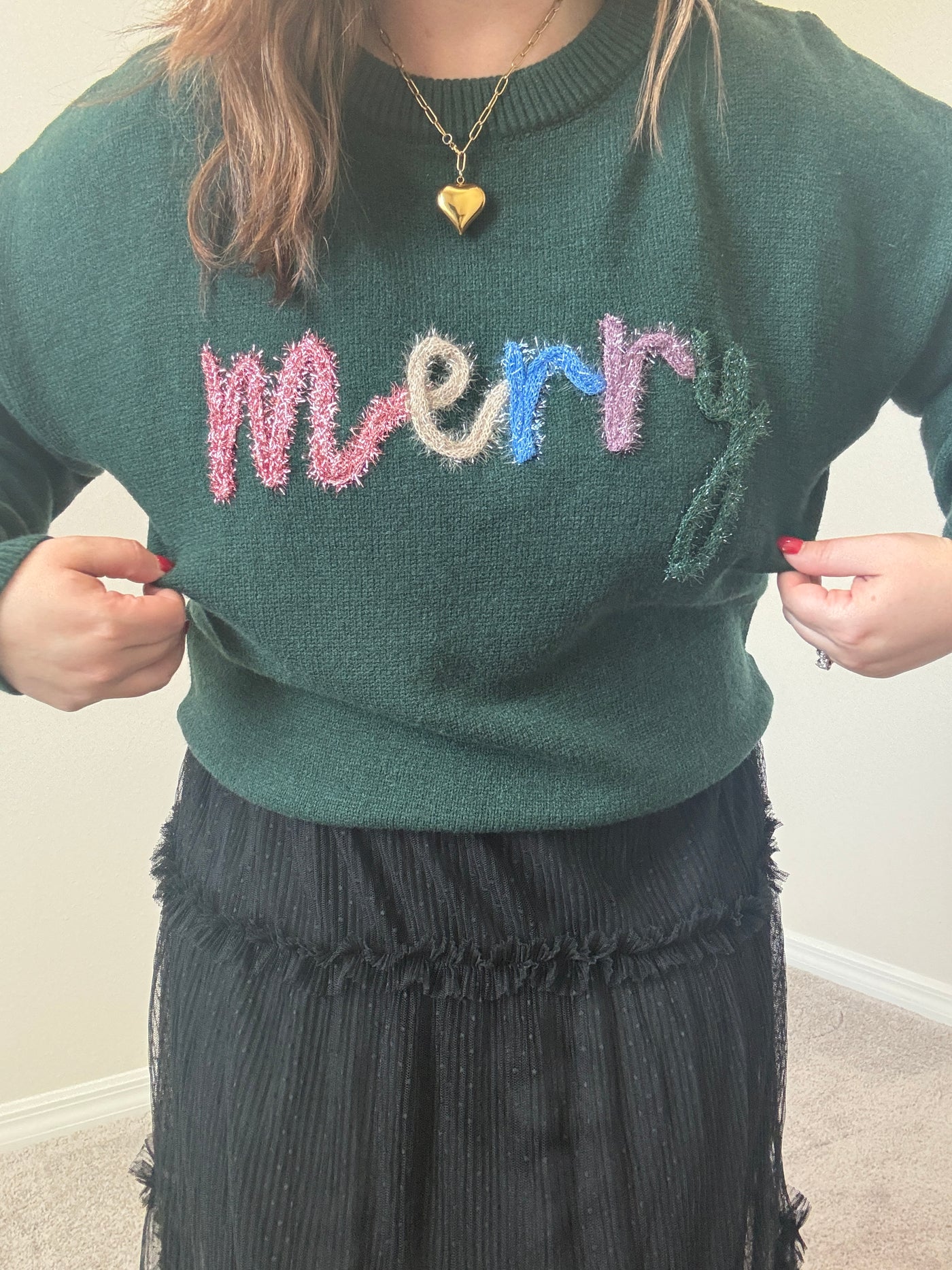 Merry Tinsel Graphic Sweater