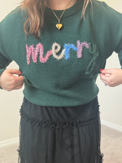 Merry Tinsel Graphic Sweater