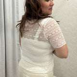 Haven Lace Mock Neck Top | Ivory