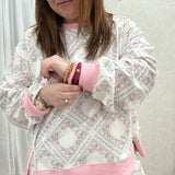 Addie Floral Scarf Print Sweatshirt