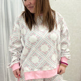 Addie Floral Scarf Print Sweatshirt