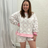 Addie Floral Scarf Print Sweatshirt