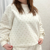 Remi Polka Dot Terry Sweatshirt