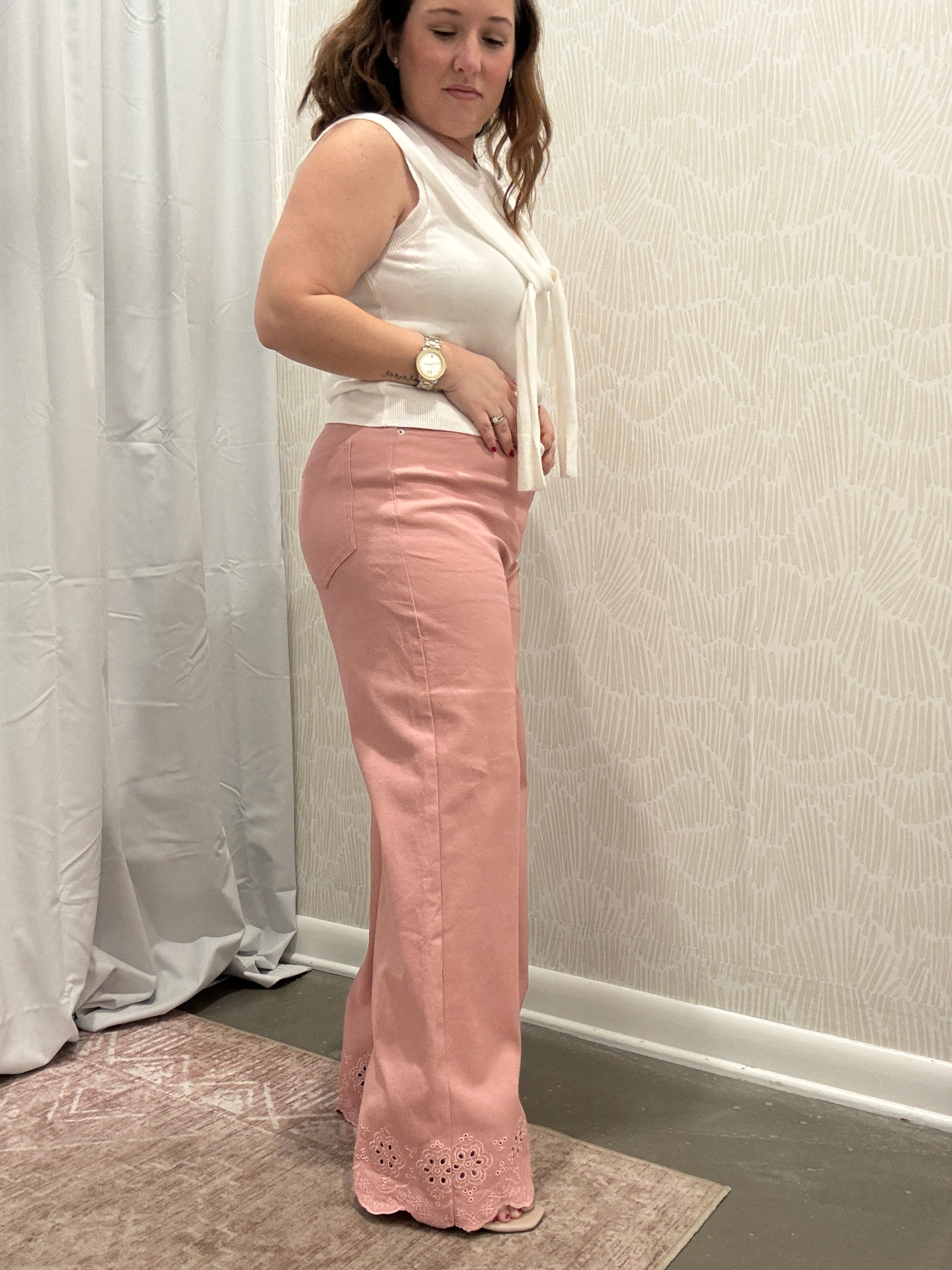 Molly Scalloped Hem Pants