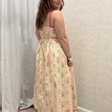 Hattie Scalloped Trim Midi Dress