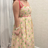 Hattie Scalloped Trim Midi Dress