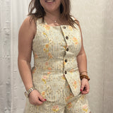 Katie Button Down Floral Vest