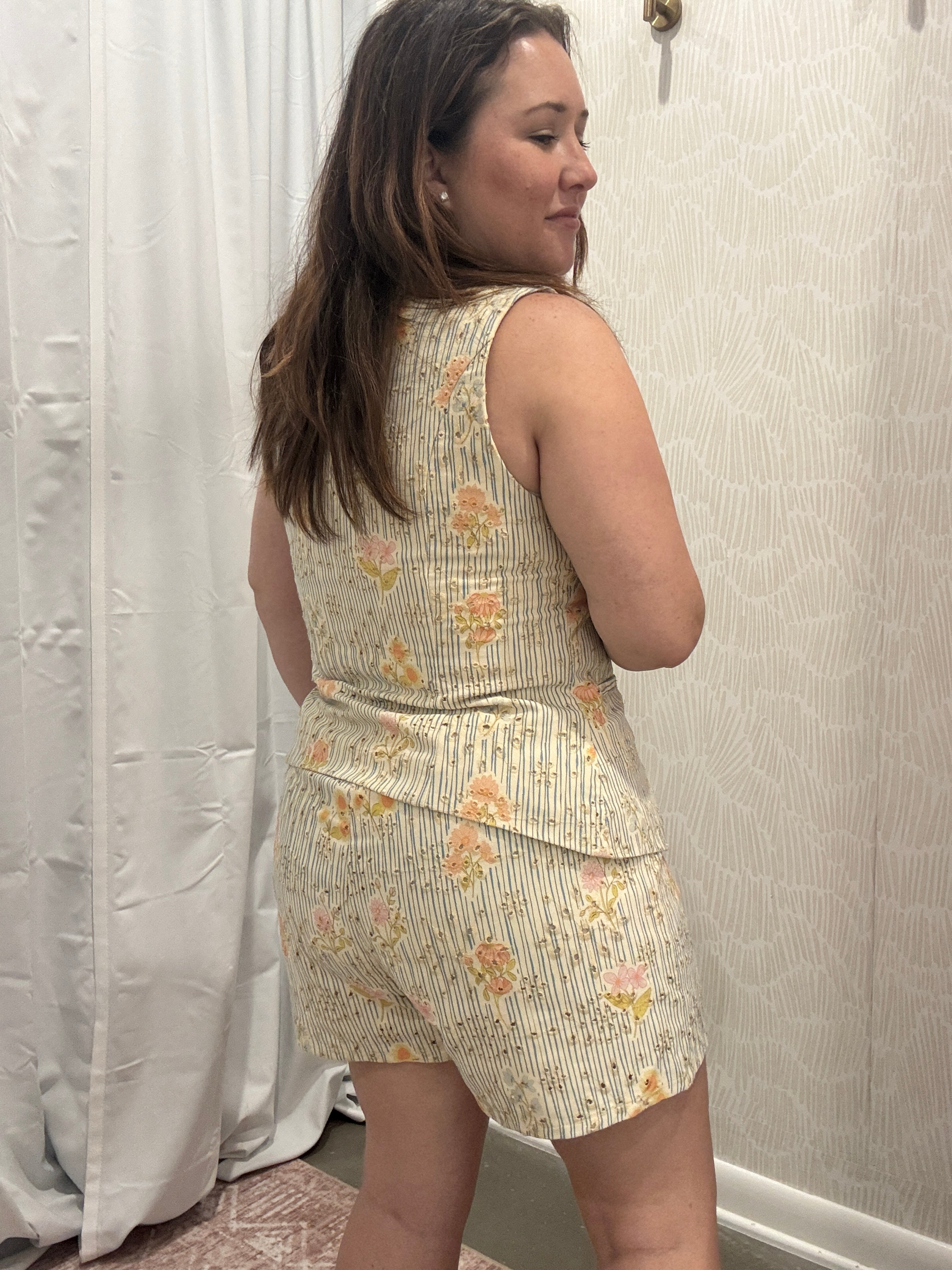 Katie Floral High Waisted Shorts