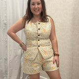 Katie Button Down Floral Vest