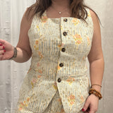 Katie Button Down Floral Vest