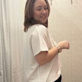 Cotton Slub Oversize Tee | White