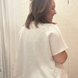 Cotton Slub Oversize Tee | White