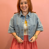 Emilie Cropped Denim Jacket