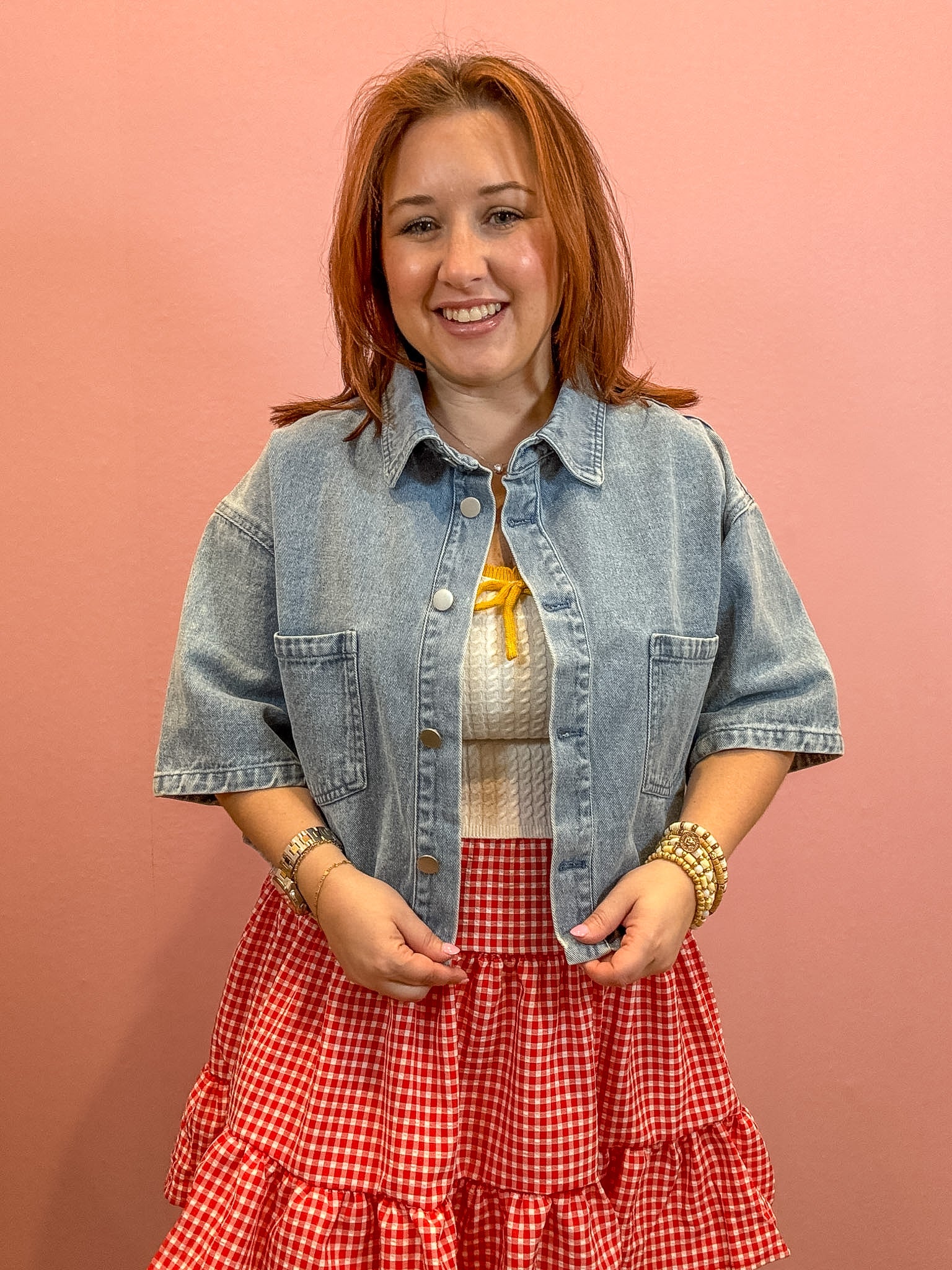Emilie Cropped Denim Jacket