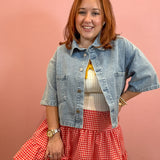 Emilie Cropped Denim Jacket