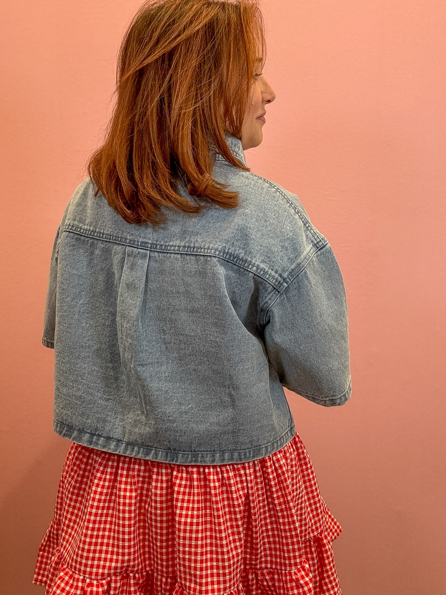 Emilie Cropped Denim Jacket