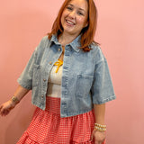 Emilie Cropped Denim Jacket