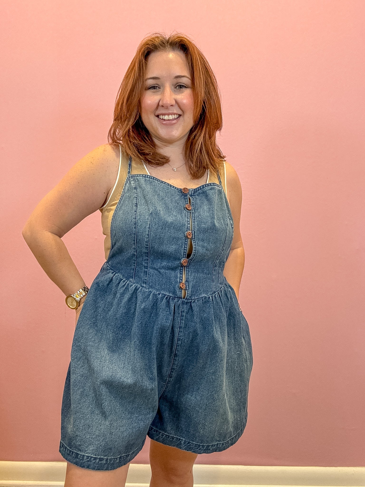 Cassidy Denim Romper