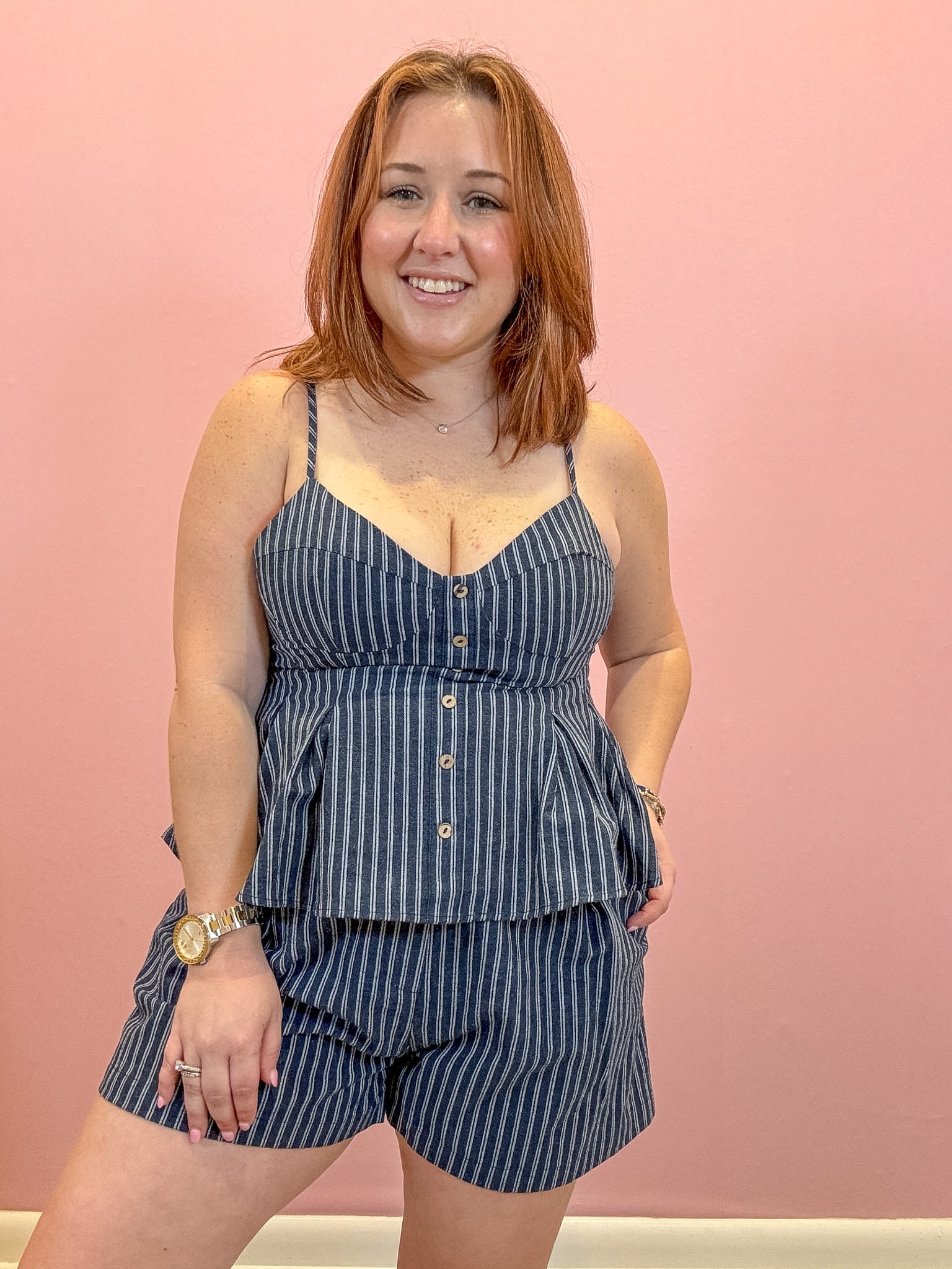 Stevie Striped Peplum Top