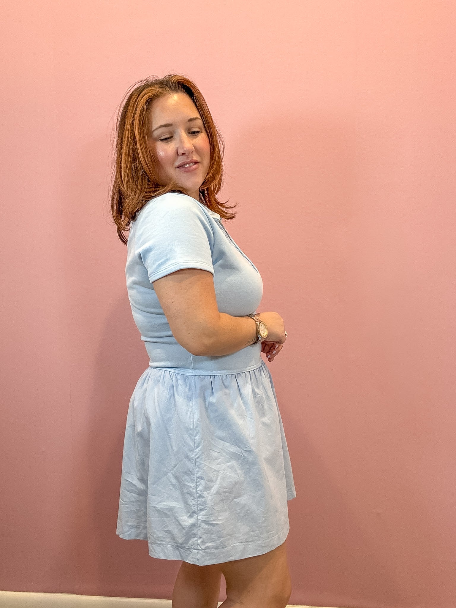 Hollie Collared Drop Waist Dress