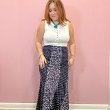 Tess Polka Dot & Floral Maxi Skirt