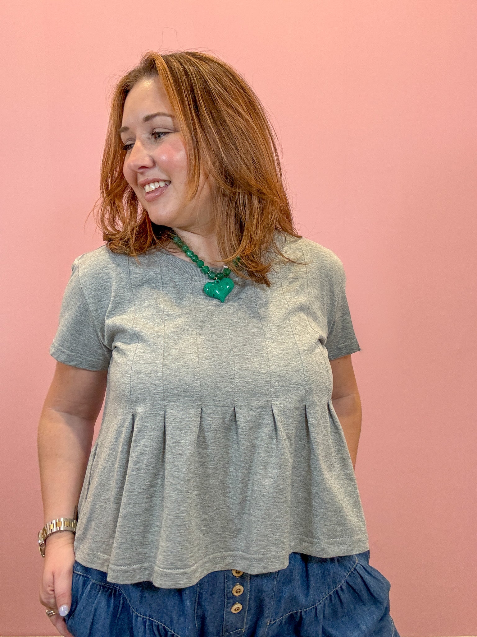 Piper Pleated Swing Tee