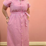Quinn Striped Poplin Shirt Dress