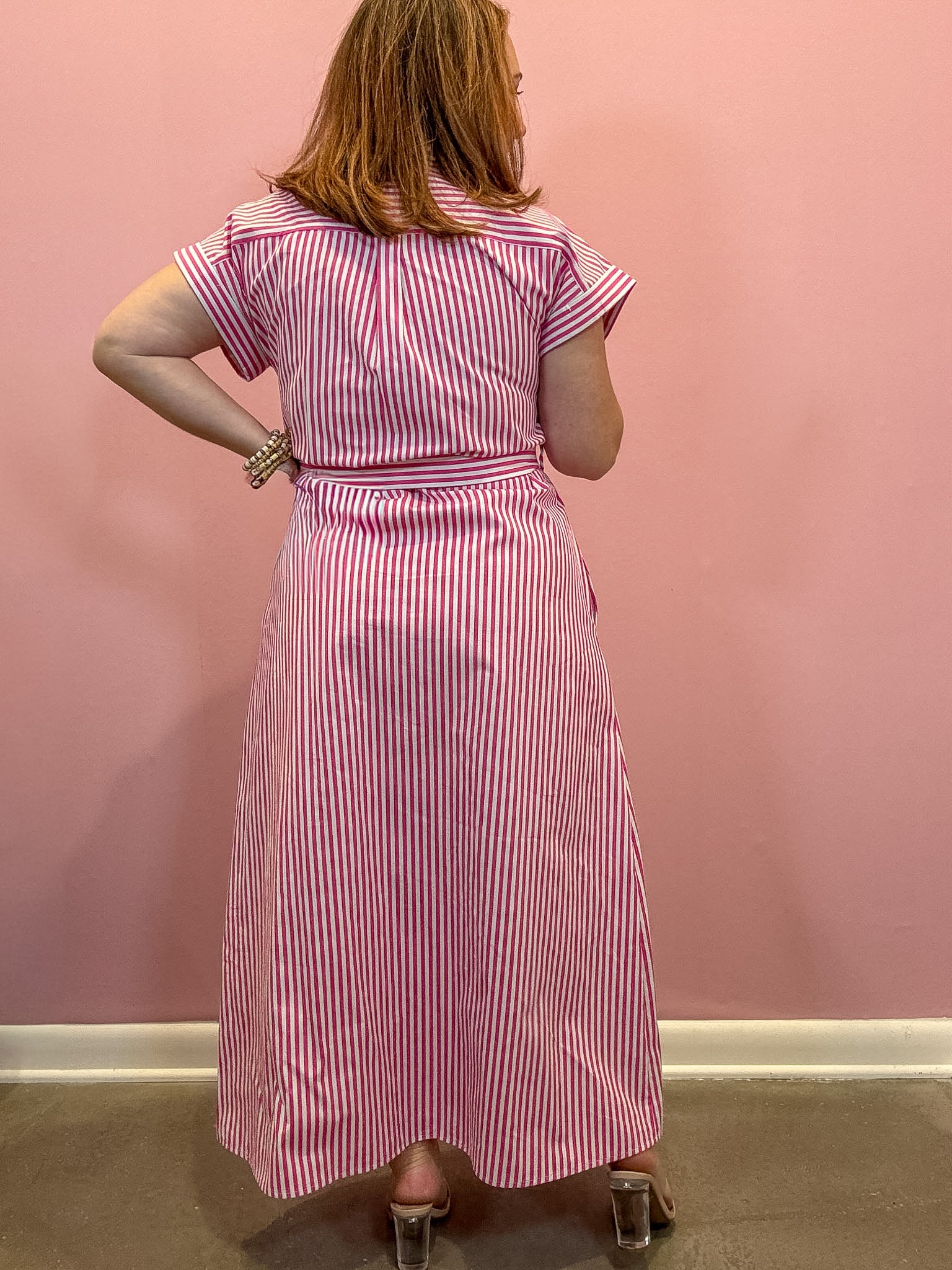 Quinn Striped Poplin Shirt Dress