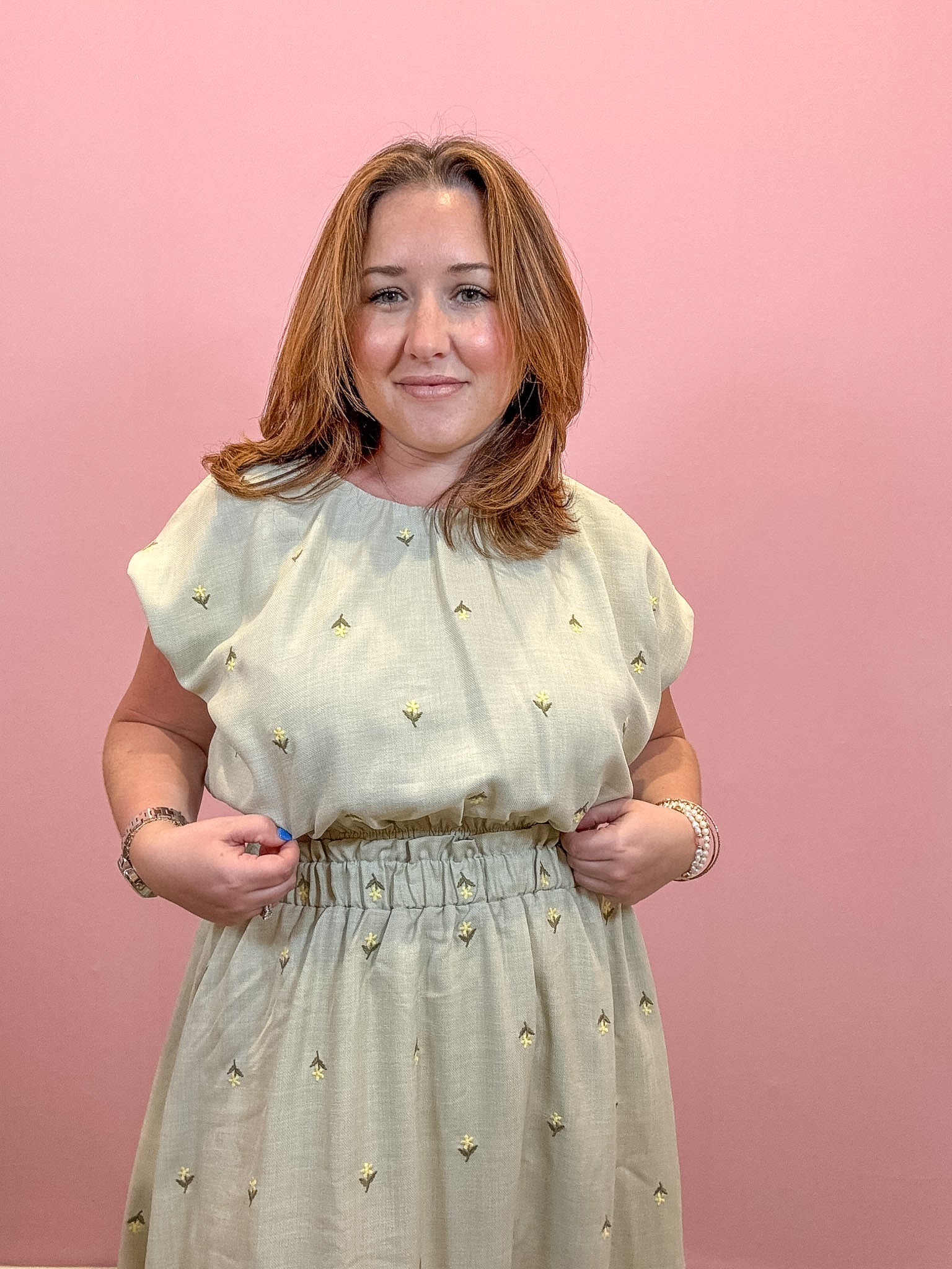 Ash Embroidered Balloon Top