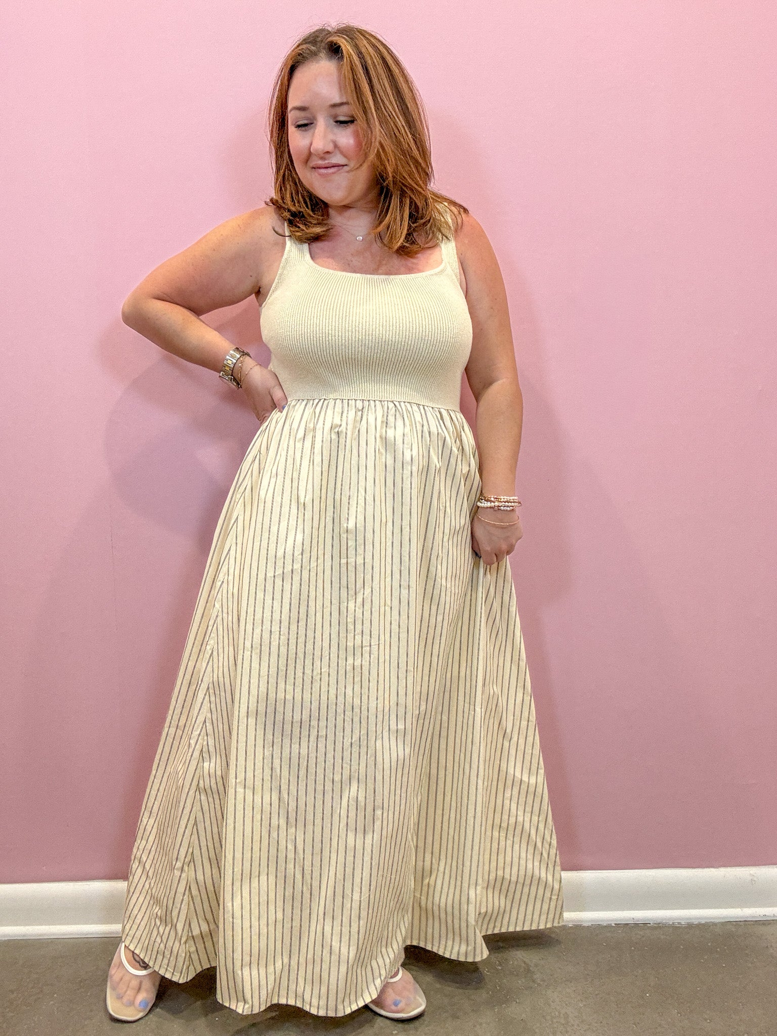 Georgia Mix Media Dress