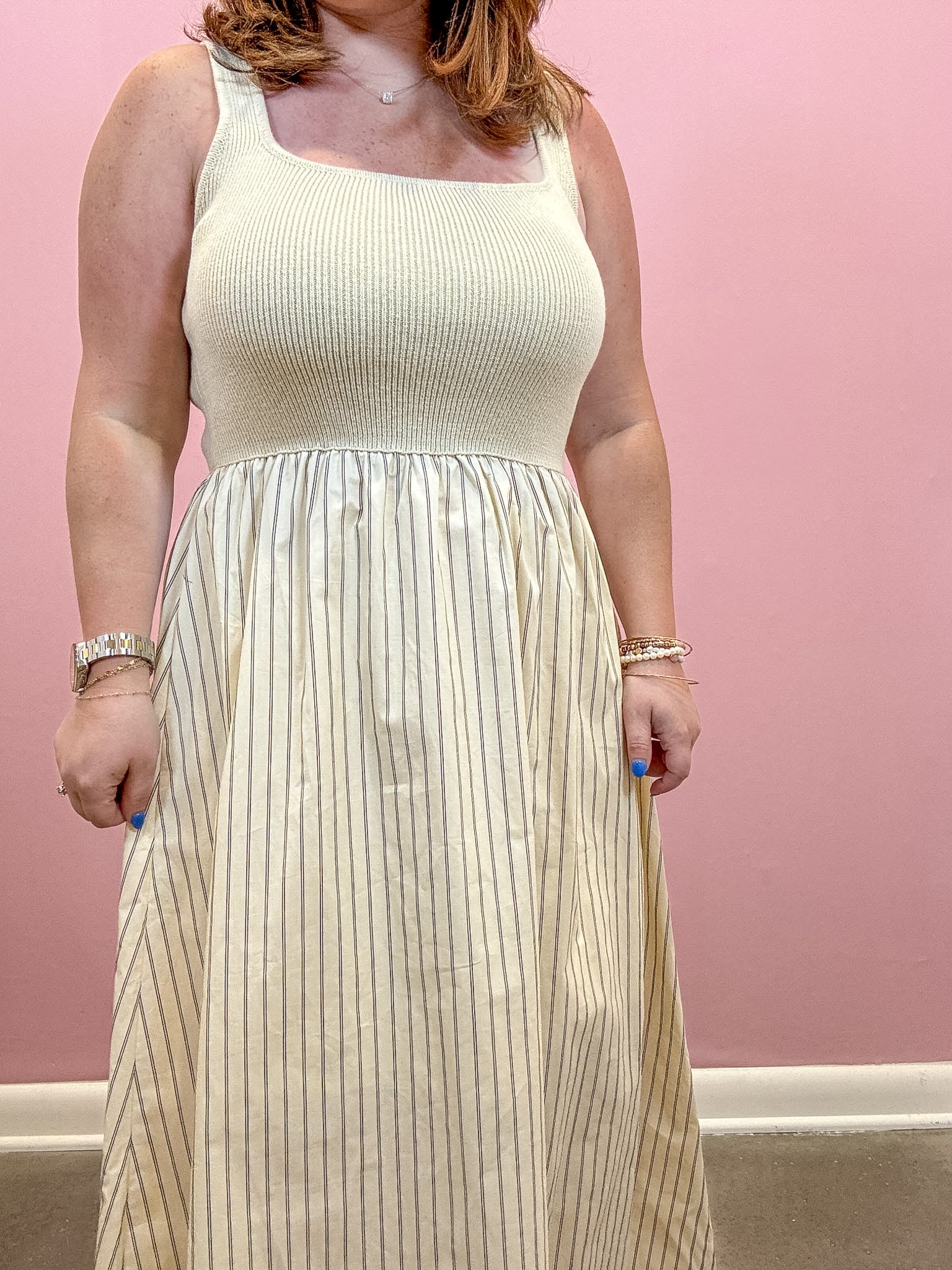 Georgia Mix Media Dress
