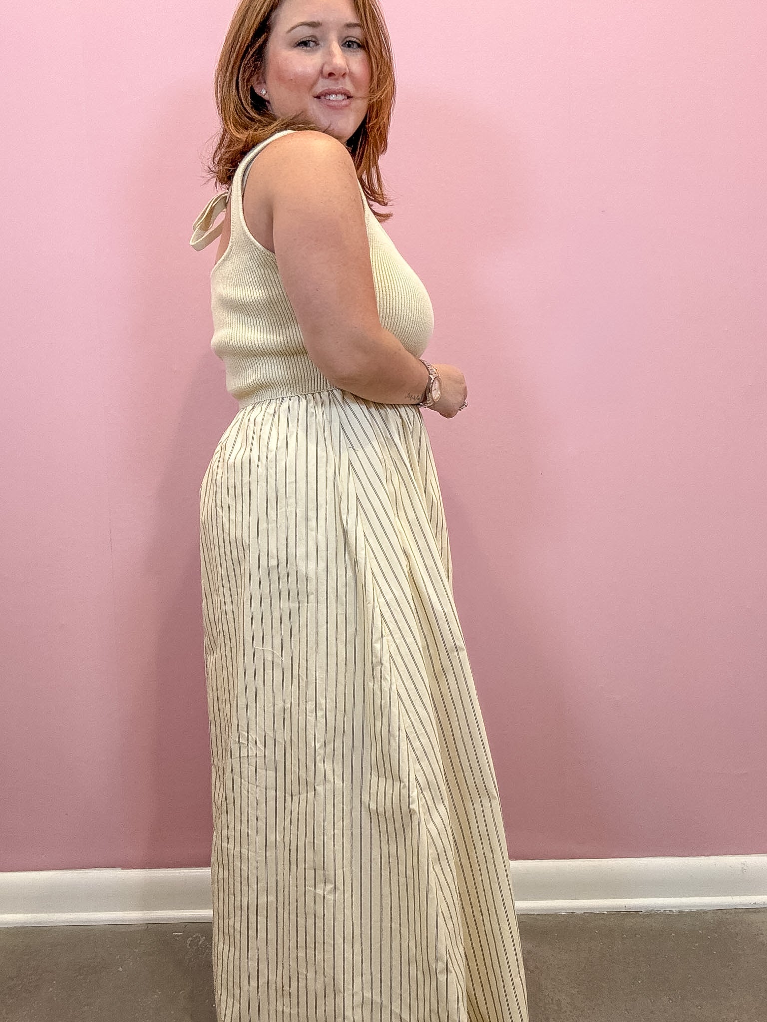 Georgia Mix Media Dress
