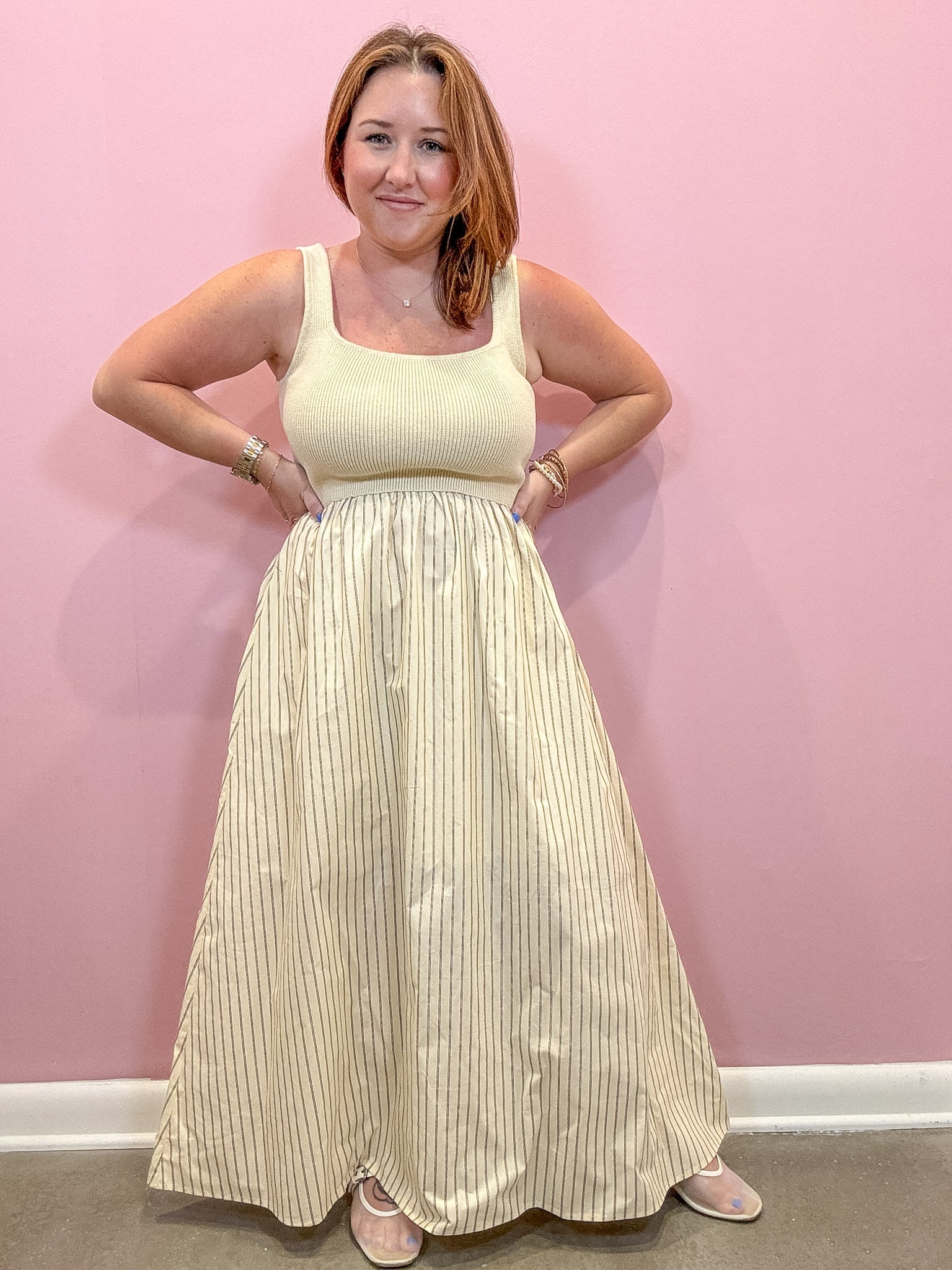 Georgia Mix Media Dress
