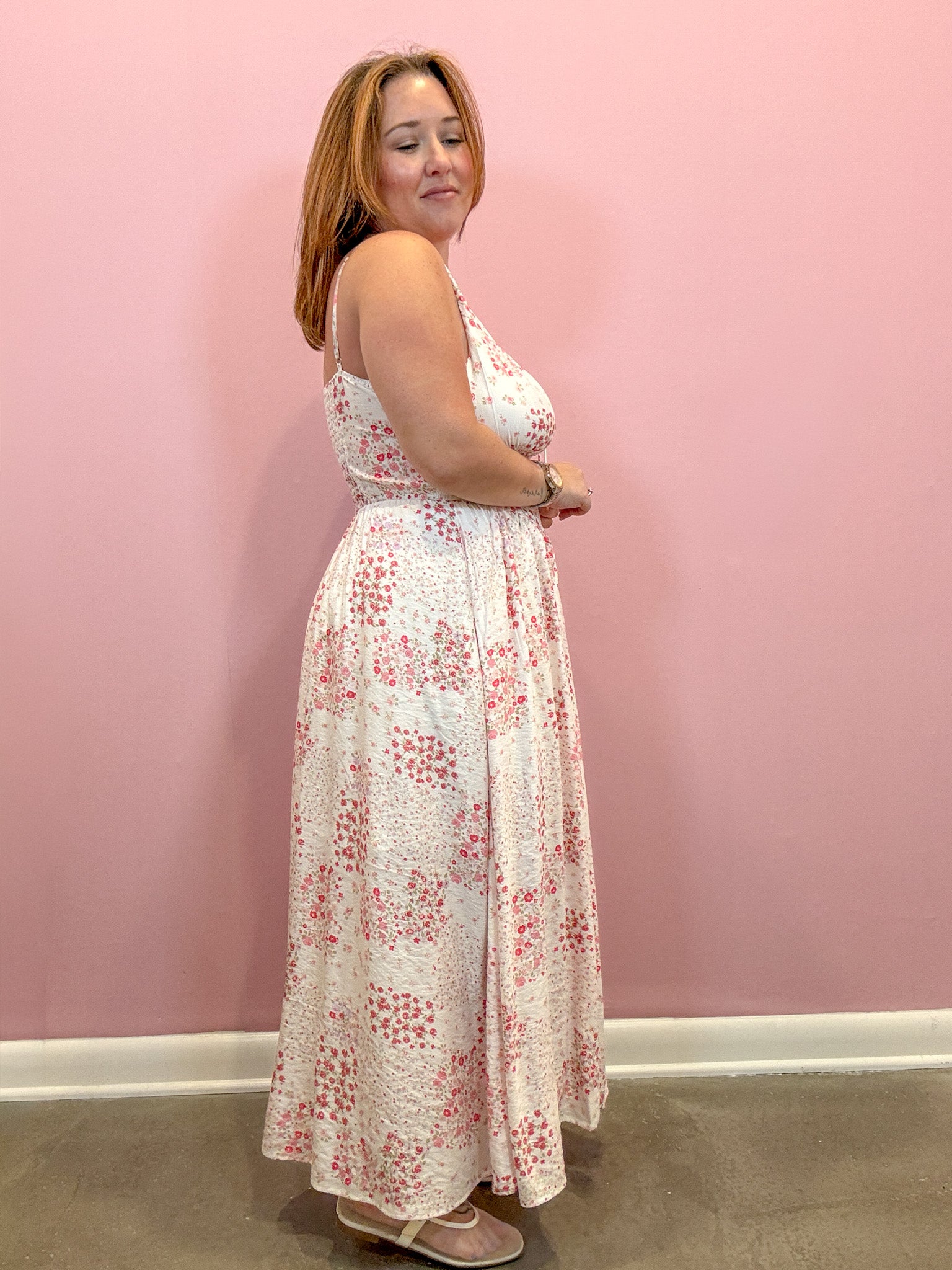 Tyler Corset Front Tie Midi Dress