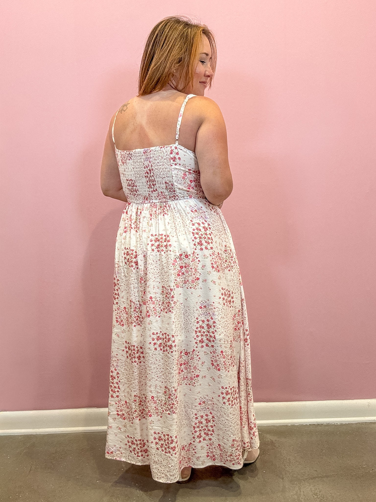 Tyler Corset Front Tie Midi Dress