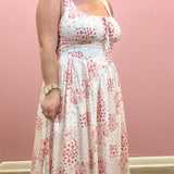 Tyler Corset Front Tie Midi Dress